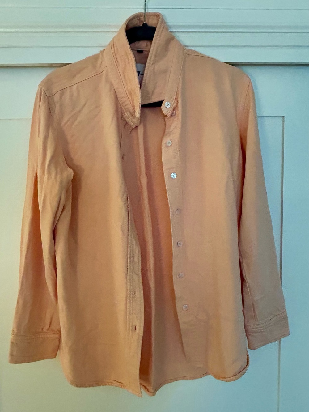 7 For All Mankind Peach Button-Down Shirt Jacket